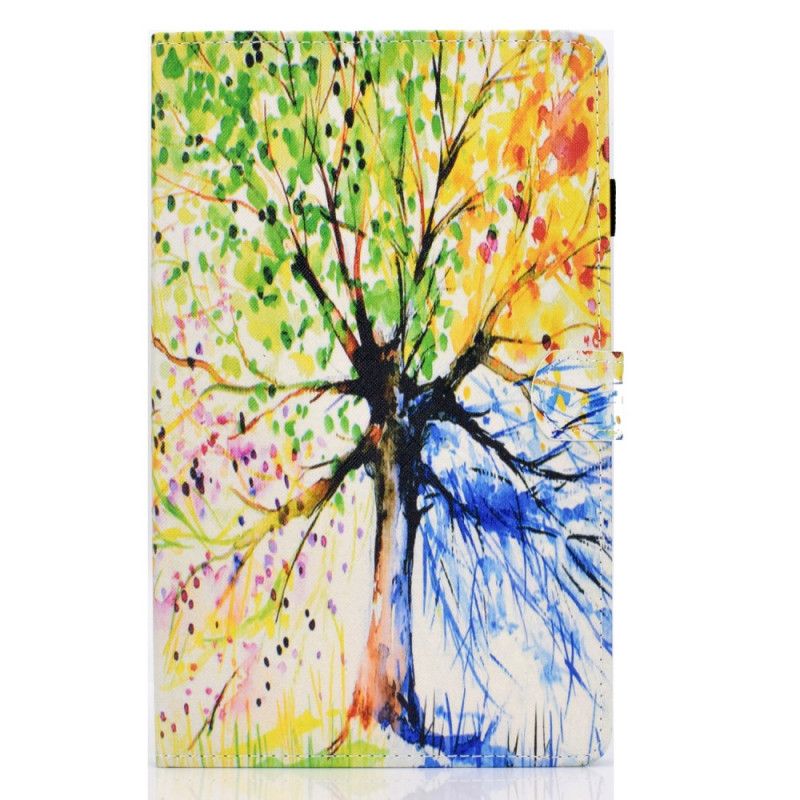 Lederhüllen Samsung Galaxy Tab S6 Lite Handyhülle Aquarellbaum