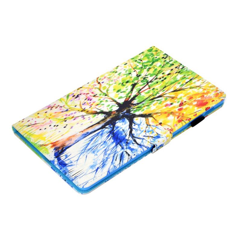 Lederhüllen Samsung Galaxy Tab S6 Lite Handyhülle Aquarellbaum