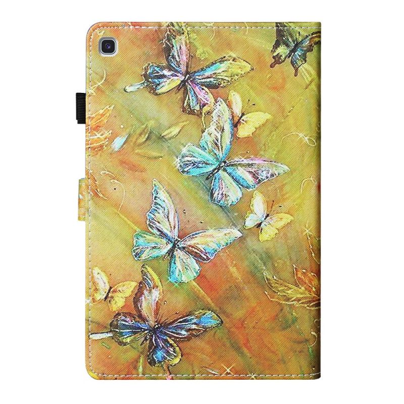 Lederhüllen Samsung Galaxy Tab S6 Lite Handyhülle Bemalte Schmetterlinge