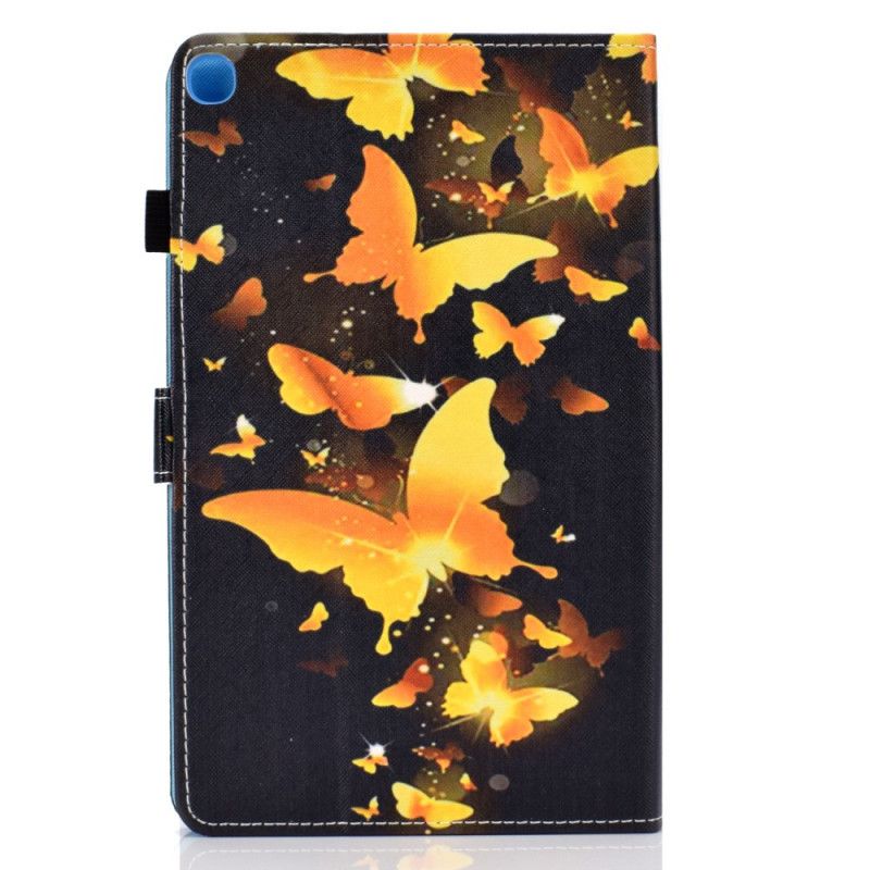 Lederhüllen Samsung Galaxy Tab S6 Lite Schwarz Einzigartige Schmetterlinge