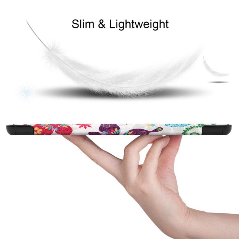 Smart Case Samsung Galaxy Tab S6 Lite Retro Schmetterlinge Und Blumen