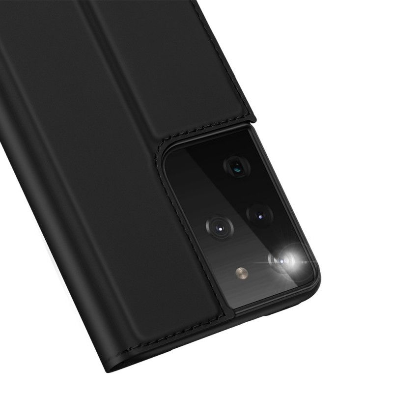Flip Case Samsung Galaxy S21 Ultra 5G Schwarz Handyhülle Pro-Dux-Ducis-Haut