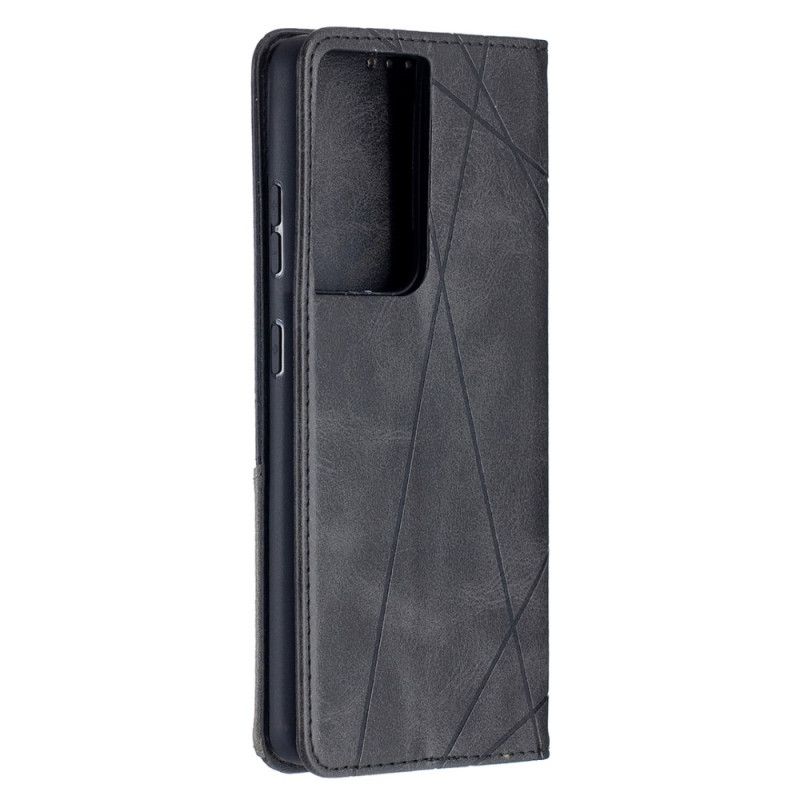 Flip Case Samsung Galaxy S21 Ultra 5G Schwarz Künstlerstil