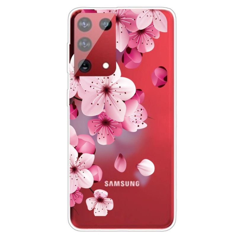 Hülle Für Samsung Galaxy S21 Ultra 5G Kleine Rosa Blüten