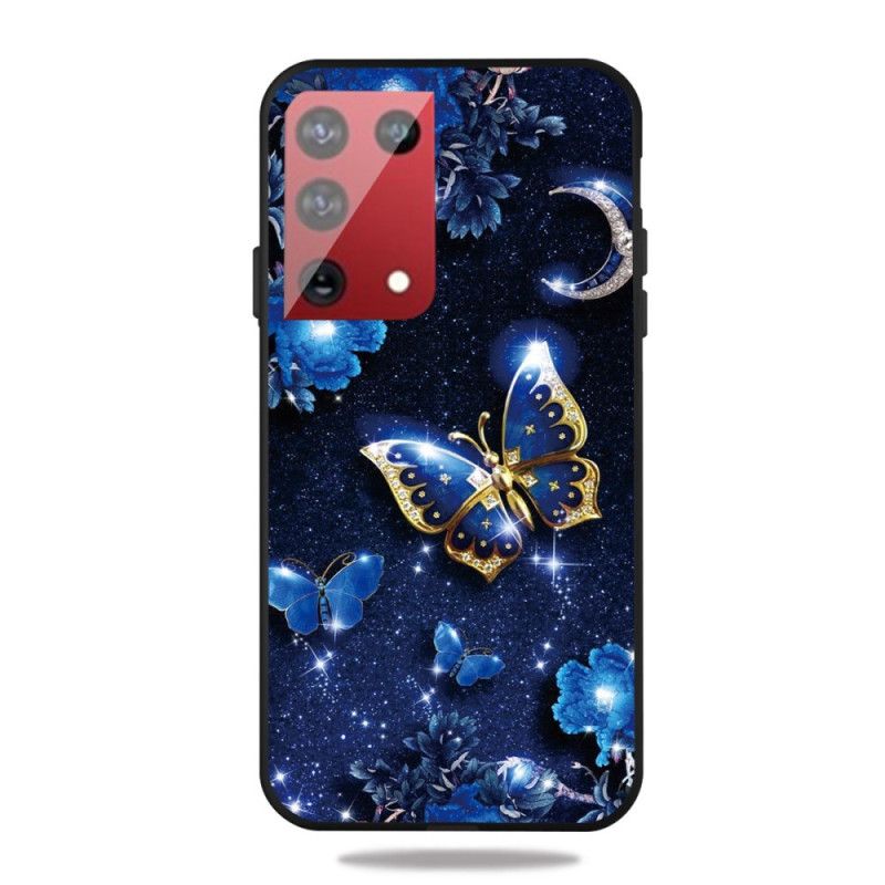 Hülle Für Samsung Galaxy S21 Ultra 5G Schmetterling In Der Nacht