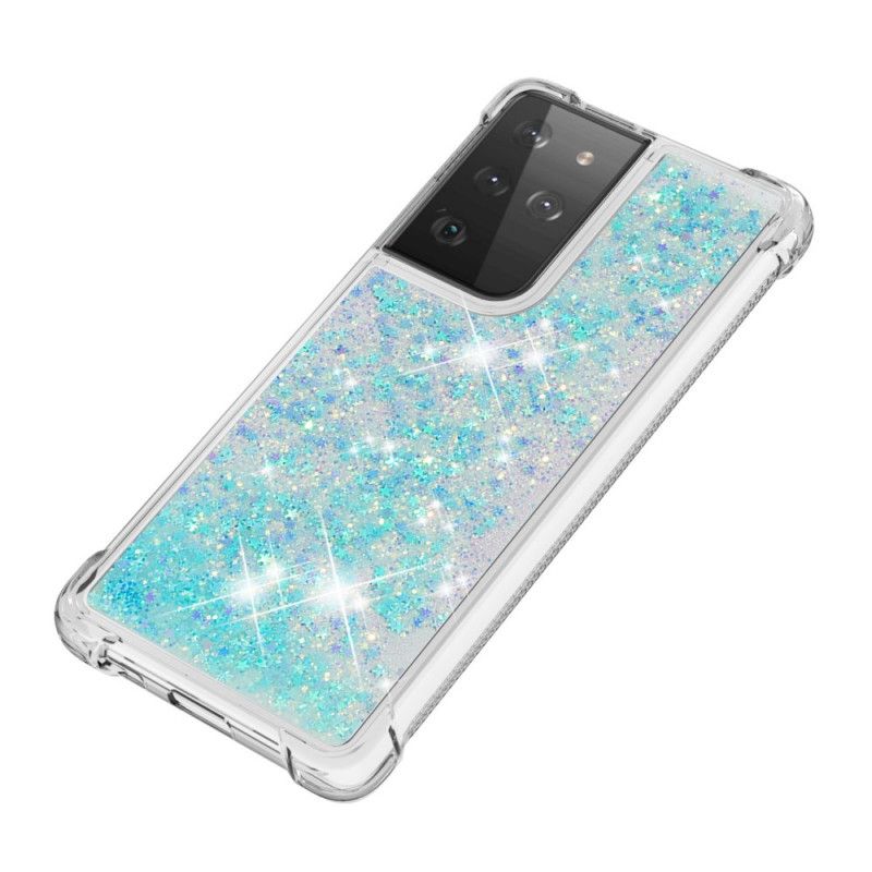 Hülle Für Samsung Galaxy S21 Ultra 5G Weiß Wunschglitter