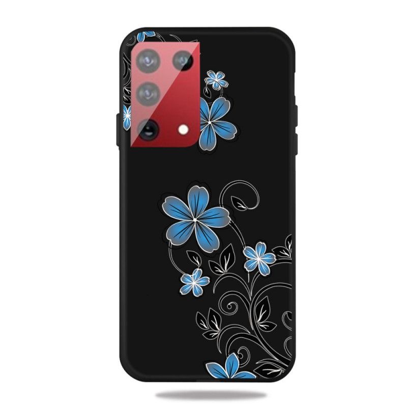 Hülle Samsung Galaxy S21 Ultra 5G Blaue Blüten