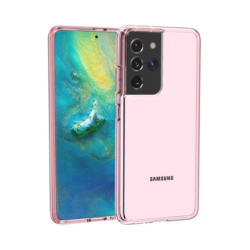 Hülle Samsung Galaxy S21 Ultra 5G Grau Transparent Gefärbt