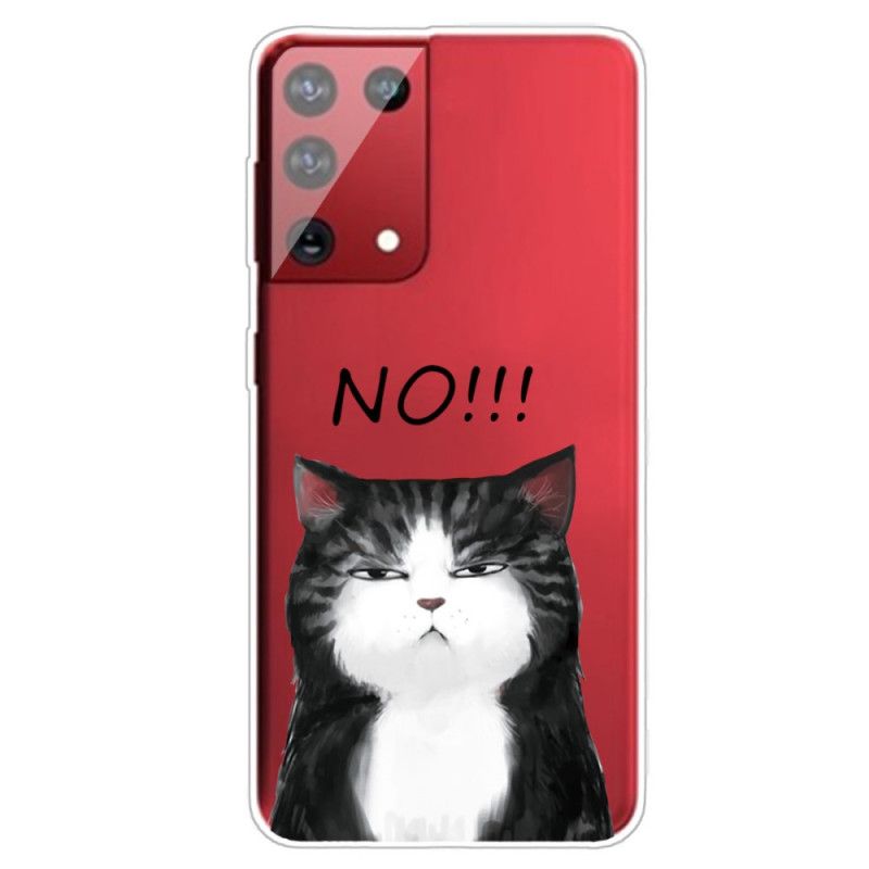 Hülle Samsung Galaxy S21 Ultra 5G Handyhülle Die Katze. Die Nein Sagt