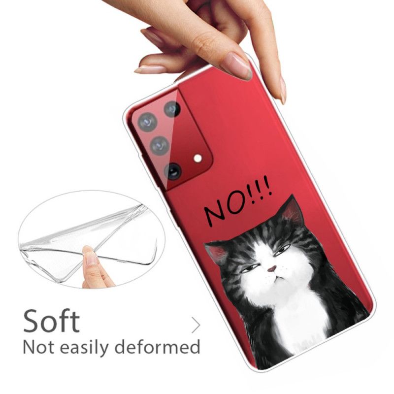 Hülle Samsung Galaxy S21 Ultra 5G Handyhülle Die Katze. Die Nein Sagt