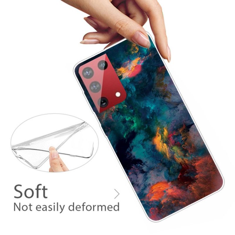 Hülle Samsung Galaxy S21 Ultra 5G Handyhülle Farbige Wolken
