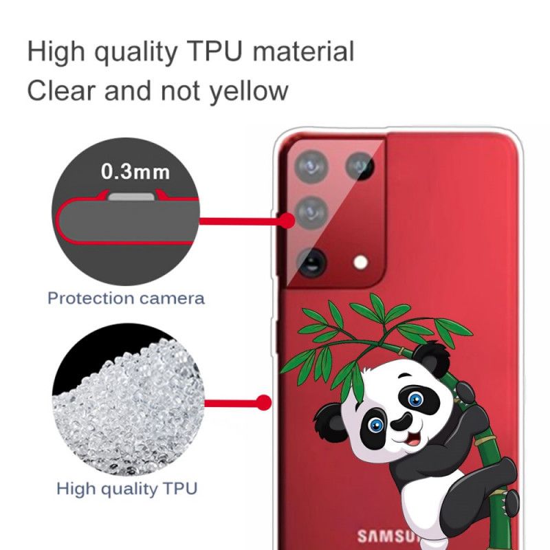 Hülle Samsung Galaxy S21 Ultra 5G Handyhülle Panda Auf Bambus