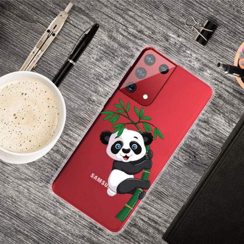 Hülle Samsung Galaxy S21 Ultra 5G Handyhülle Panda Auf Bambus