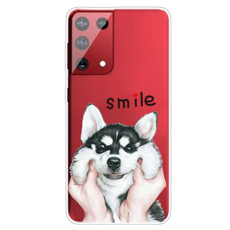 Hülle Samsung Galaxy S21 Ultra 5G Lächeln Hund