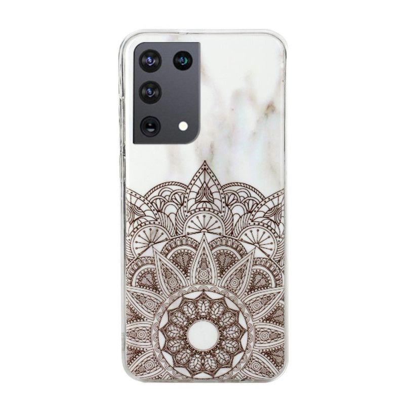 Hülle Samsung Galaxy S21 Ultra 5G Marmoriertes Mandala