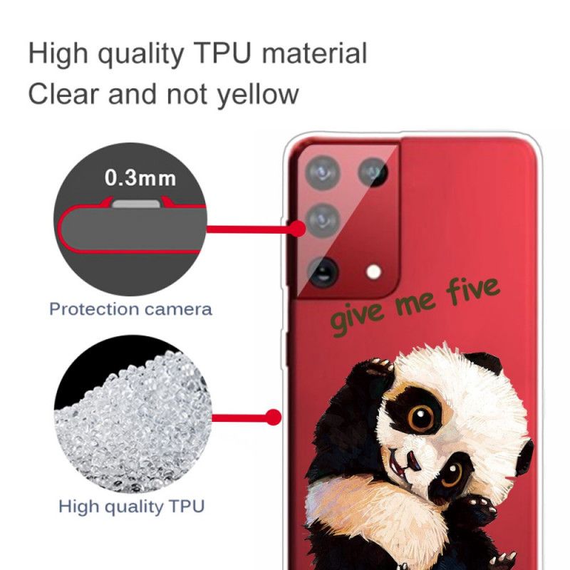 Hülle Samsung Galaxy S21 Ultra 5G Panda. Gib Mir Fünf