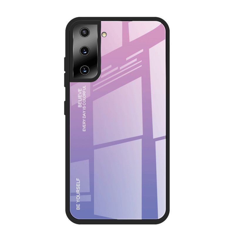 Hülle Samsung Galaxy S21 Ultra 5G Rot Handyhülle Sei Du Selbst Gehärtetes Glas
