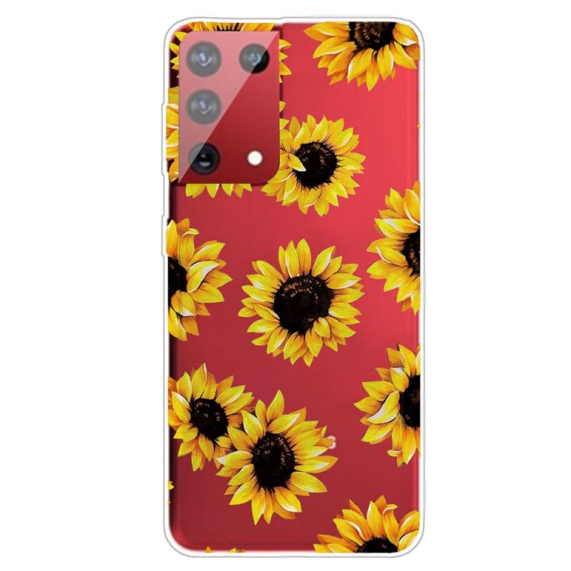 Hülle Samsung Galaxy S21 Ultra 5G Sonnenblumen