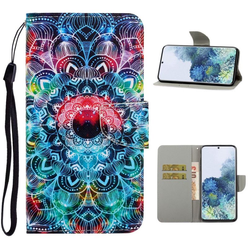 Lederhüllen Für Samsung Galaxy S21 Ultra 5G Auffälliges Tanga-Mandala