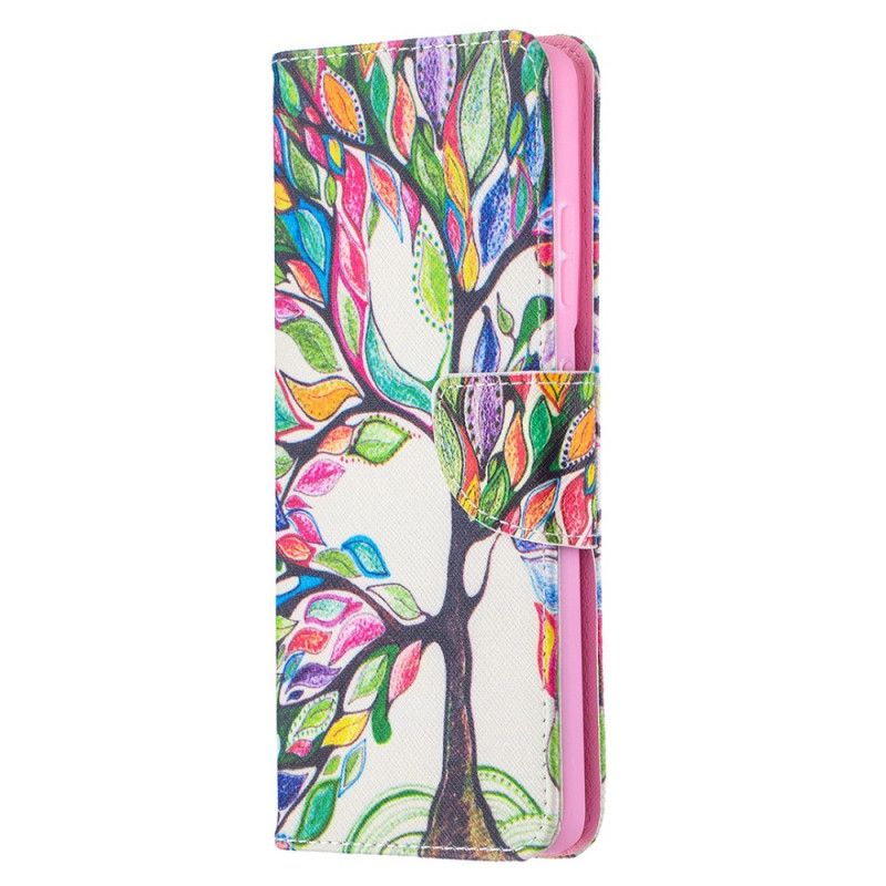 Lederhüllen Für Samsung Galaxy S21 Ultra 5G Farbiger Baum