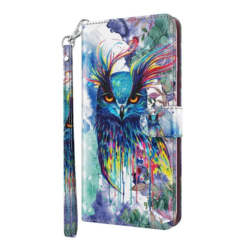 Lederhüllen Samsung Galaxy S21 Ultra 5G Handyhülle Aquarellvogel