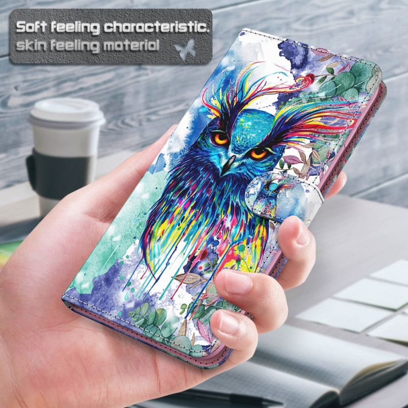 Lederhüllen Samsung Galaxy S21 Ultra 5G Handyhülle Aquarellvogel
