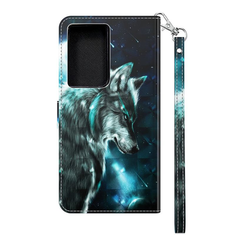 Lederhüllen Samsung Galaxy S21 Ultra 5G Majestätischer Wolf