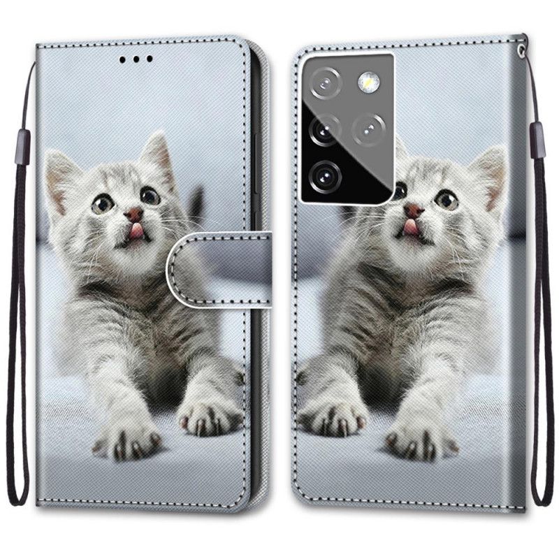 Lederhüllen Samsung Galaxy S21 Ultra 5G Schwarz Die Schönsten Katzen