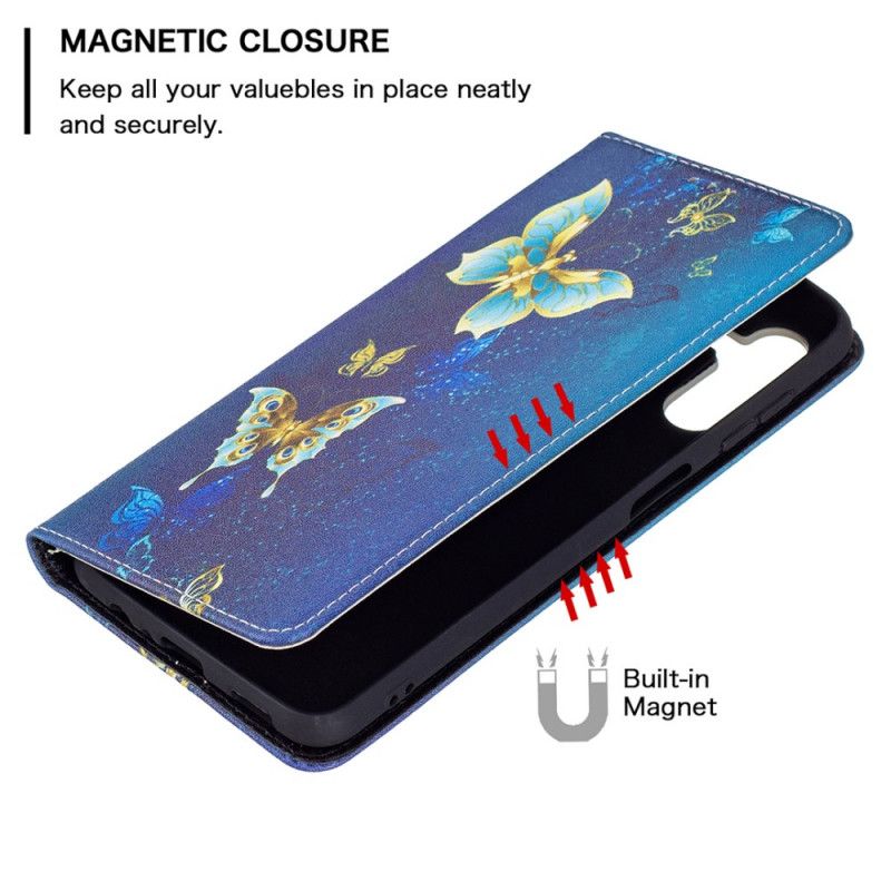 Flip Case Für Samsung Galaxy A13 5g Bunte Schmetterlinge