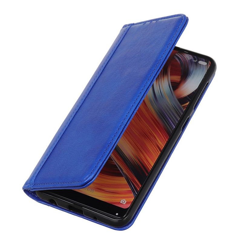 Flip Case Für Samsung Galaxy A13 5g Elegance Spaltleder Litschi