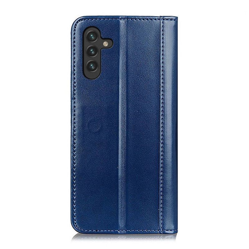 Flip Case Für Samsung Galaxy A13 5g Glänzendes Spaltleder