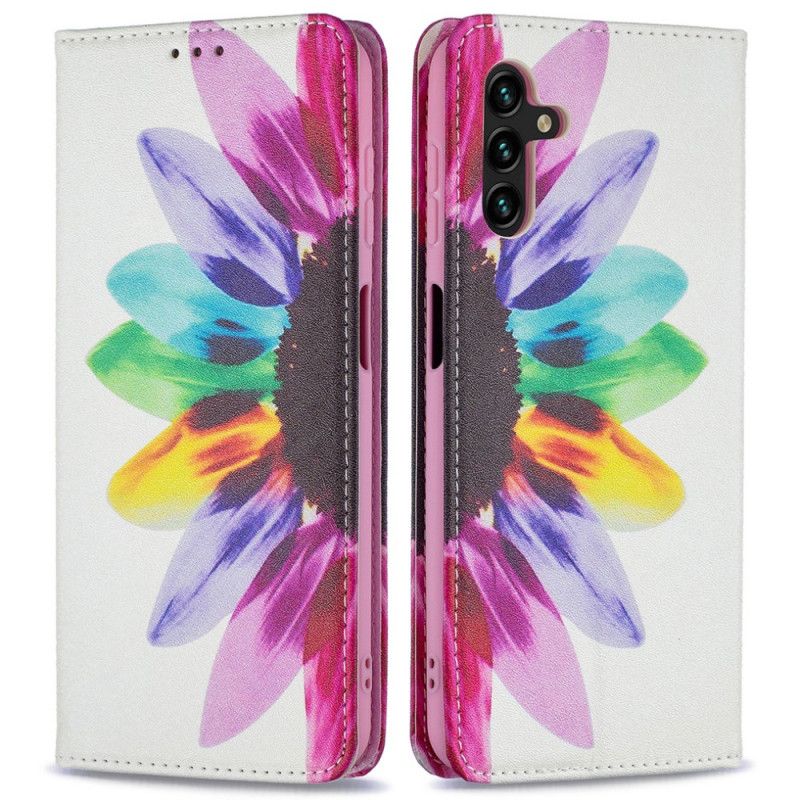 Flip Case Samsung Galaxy A13 5g Handyhülle Blumenaquarell