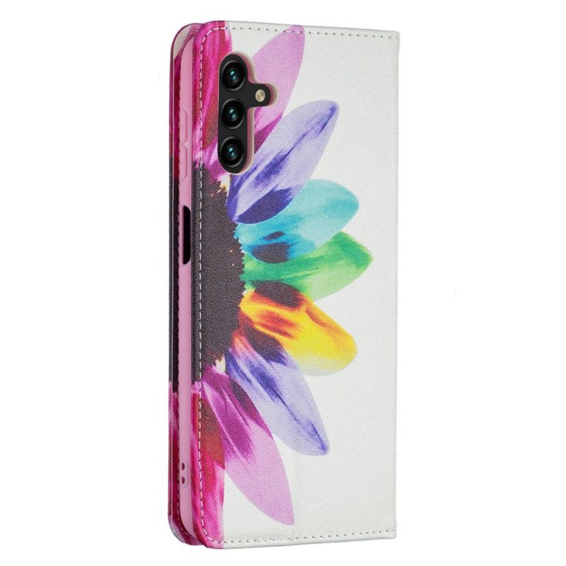 Flip Case Samsung Galaxy A13 5g Handyhülle Blumenaquarell