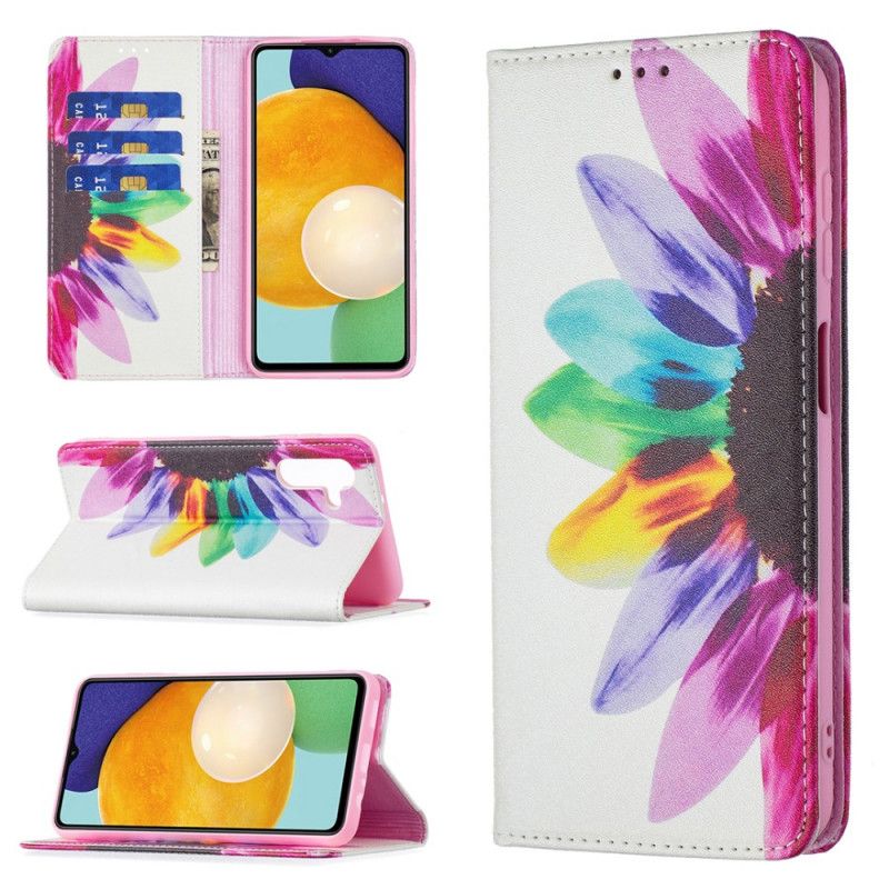 Flip Case Samsung Galaxy A13 5g Handyhülle Blumenaquarell