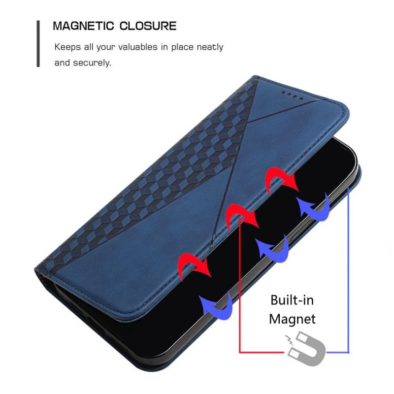 Flip Case Samsung Galaxy A13 5g Handyhülle Geo-ledereffekt