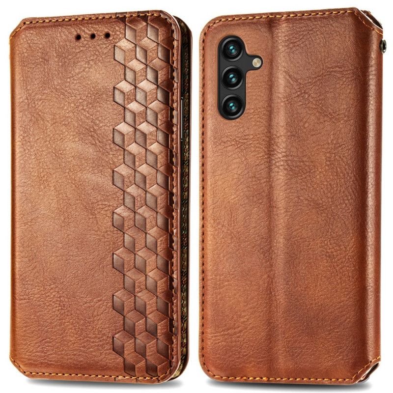 Flip Case Samsung Galaxy A13 5g Rautenstruktur In Lederoptik