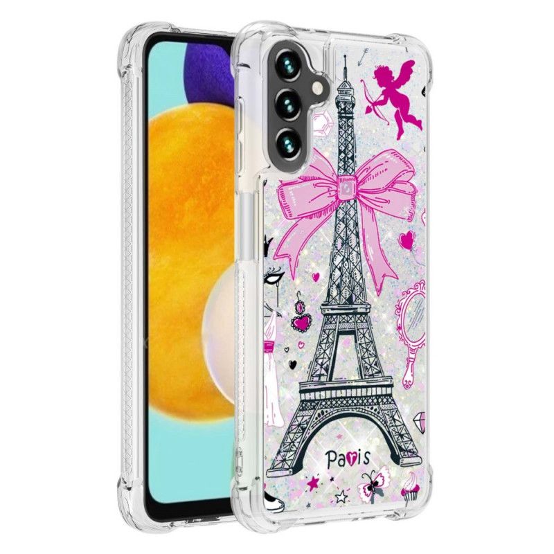 Hülle Für Samsung Galaxy A13 5g Der Eiffelturm Pailletten