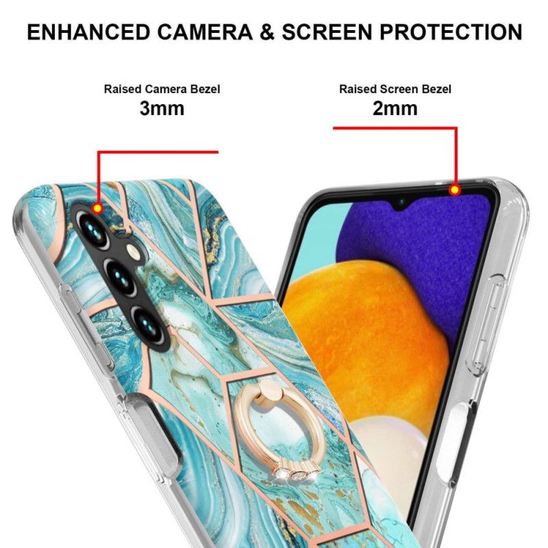 Hülle Für Samsung Galaxy A13 5g Geometrischer Marmor Mit Stützring