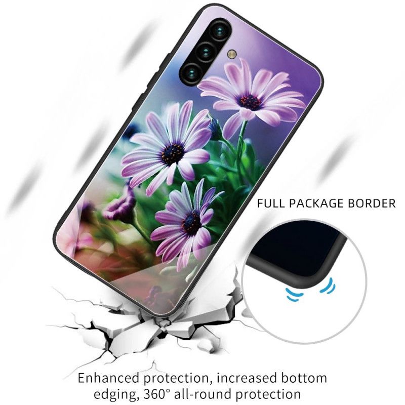 Hülle Samsung Galaxy A13 5g Blumen Aus Gehärtetem Glas