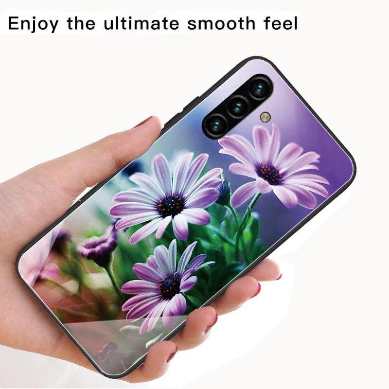 Hülle Samsung Galaxy A13 5g Blumen Aus Gehärtetem Glas