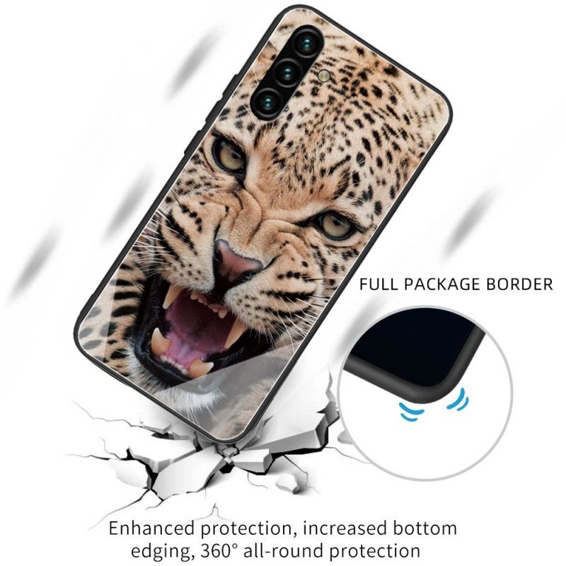 Hülle Samsung Galaxy A13 5g Handyhülle Gehärtetes Leopardenglas