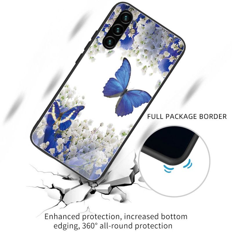 Hülle Samsung Galaxy A13 5g Handyhülle Schmetterlingsdesign Aus Gehärtetem Glas