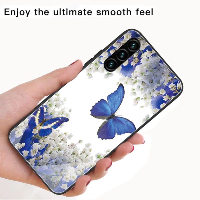 Hülle Samsung Galaxy A13 5g Handyhülle Schmetterlingsdesign Aus Gehärtetem Glas