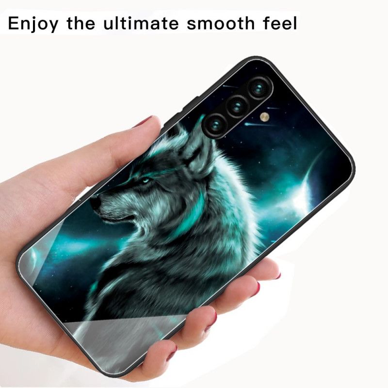 Hülle Samsung Galaxy A13 5g Wolf Aus Gehärtetem Glas