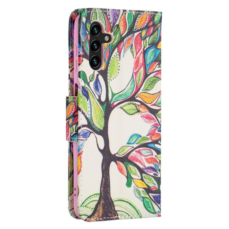 Lederhüllen Für Samsung Galaxy A13 5g Farbiger Baum