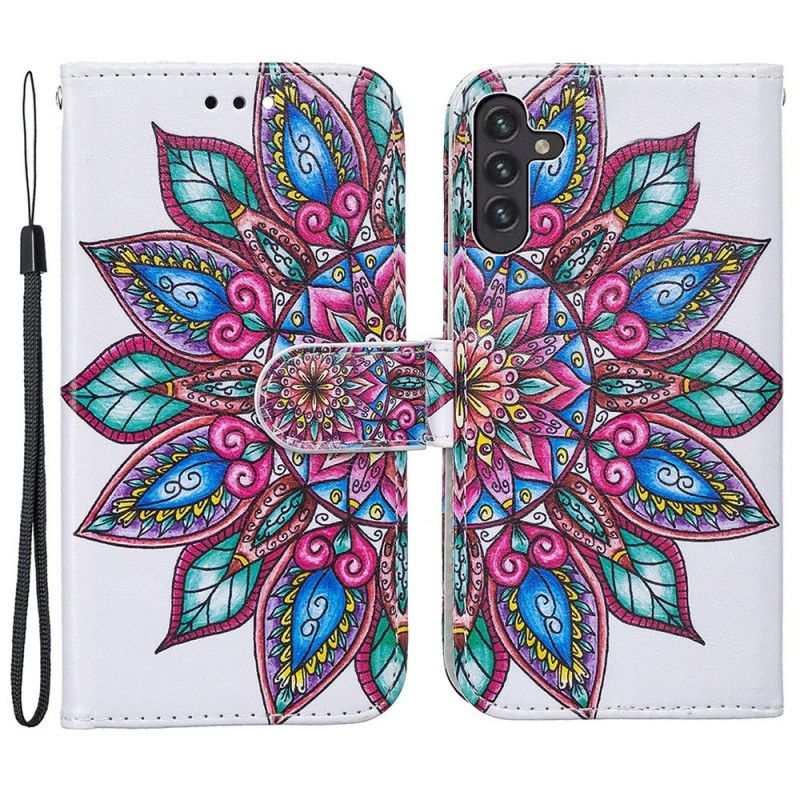Lederhüllen Für Samsung Galaxy A13 5g Gezeichnetes Mandala