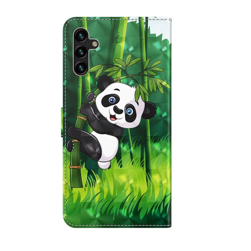 Lederhüllen Für Samsung Galaxy A13 5g Panda Und Bambus
