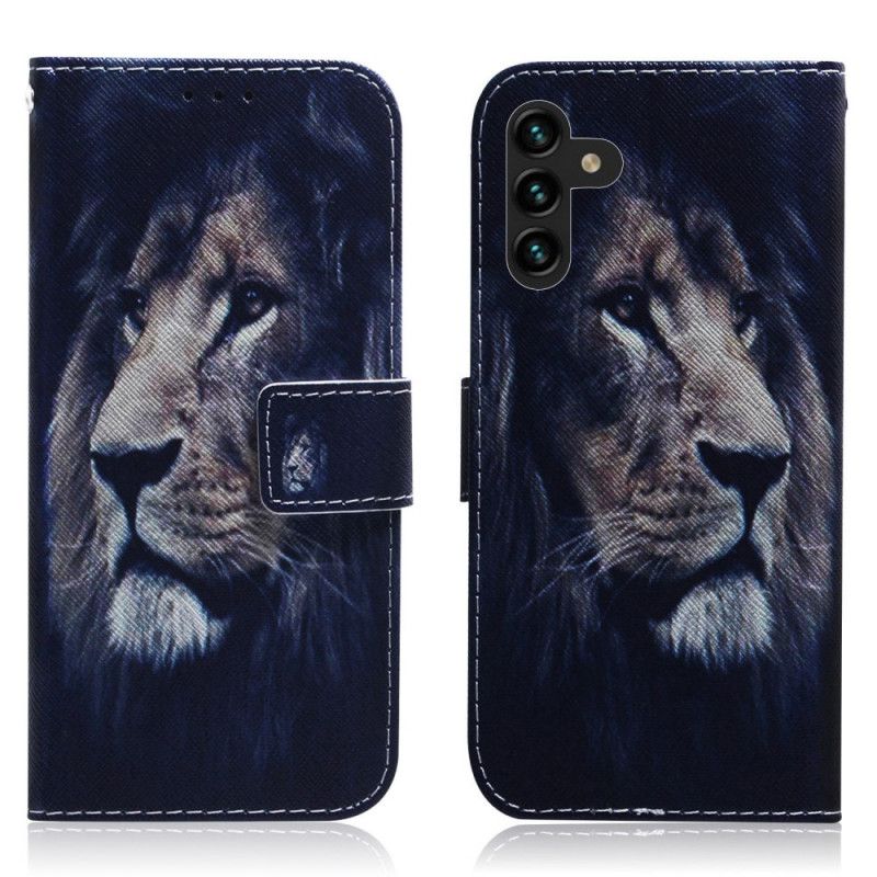 Lederhüllen Für Samsung Galaxy A13 5g Träumender Löwe