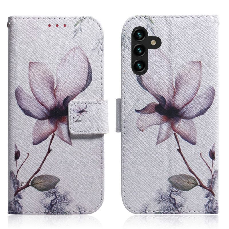 Lederhüllen Samsung Galaxy A13 5g Handyhülle Alte Rosa Blume