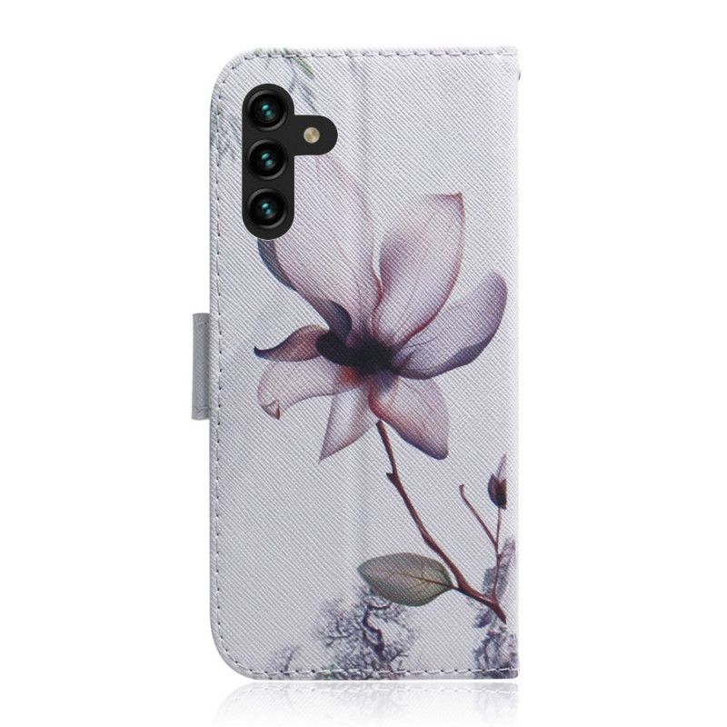 Lederhüllen Samsung Galaxy A13 5g Handyhülle Alte Rosa Blume